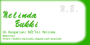 melinda bukki business card